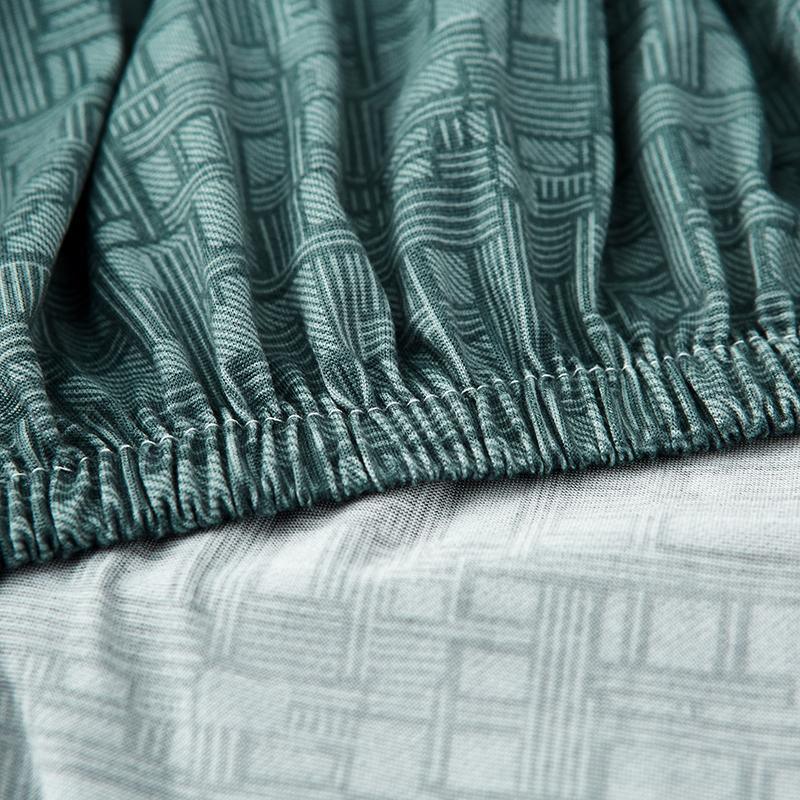 Housse de canapé Motif géométrique · Vert pastel · Extensible (vue 4)