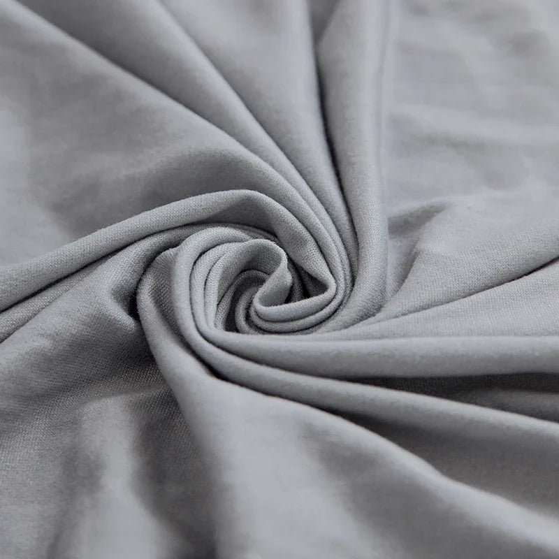 Housse de canapé Unie · Gris perle · Extensible (vue 4)