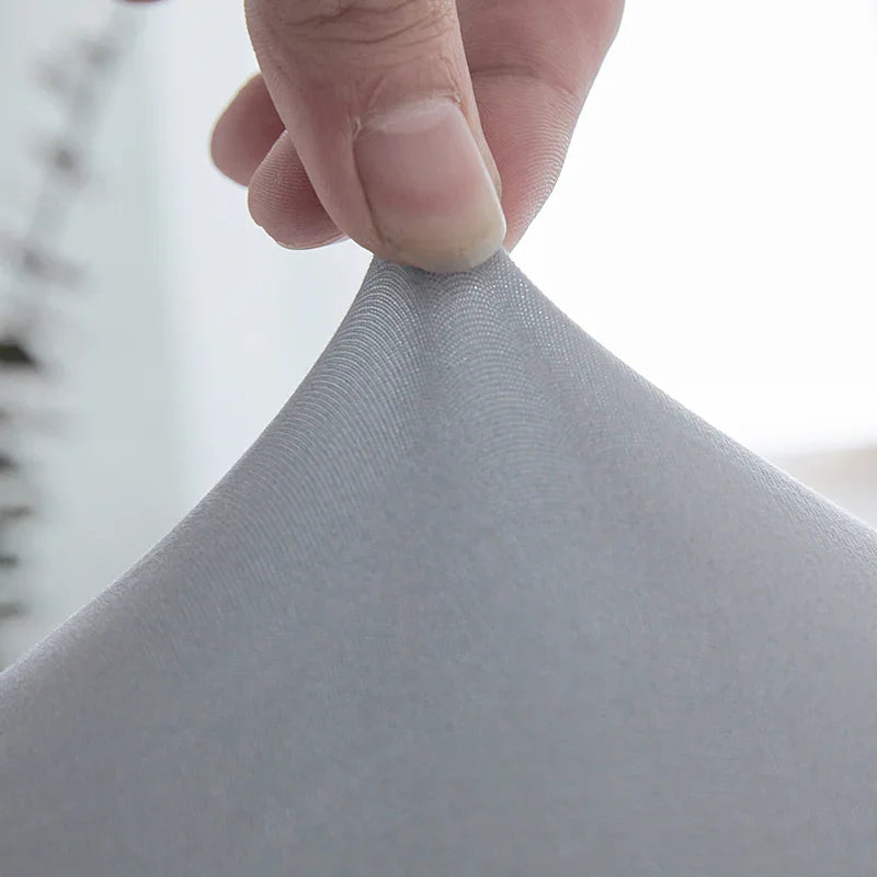 Housse de canapé Unie · Gris perle · Extensible (vue 5)
