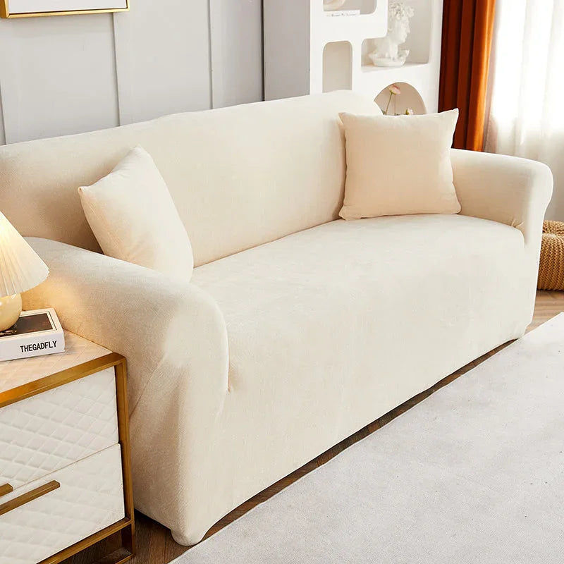 Housse de canapé Luma · Beige · Extensible (vue 2)