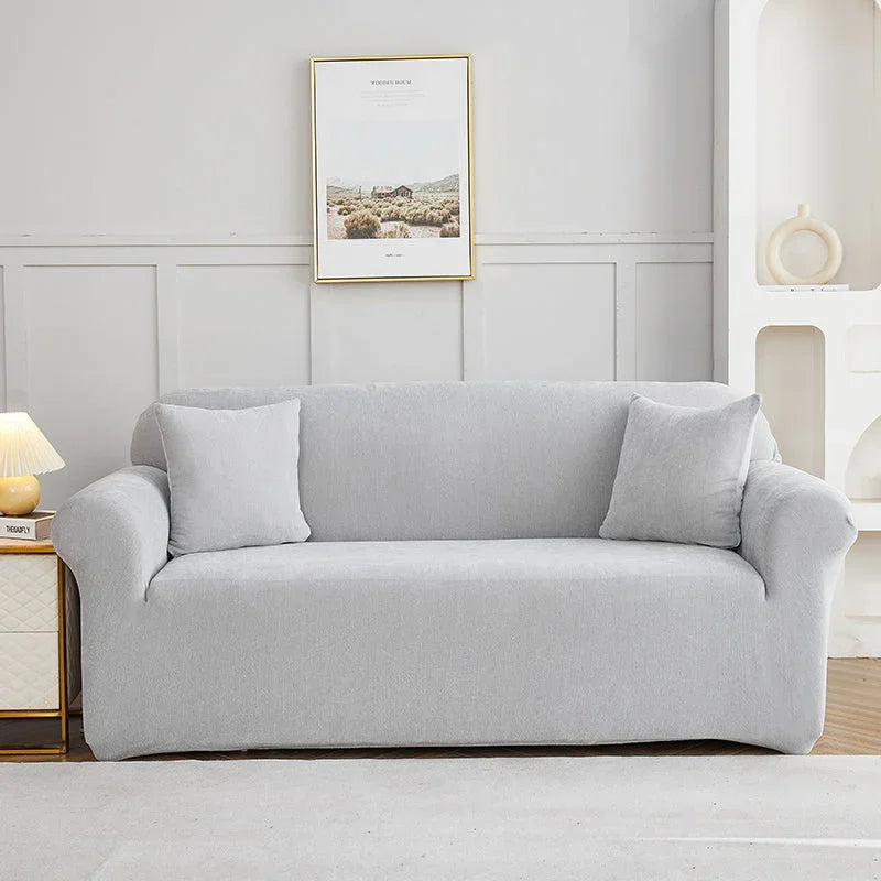 Housse de canapé Luma · Gris clair · Extensible