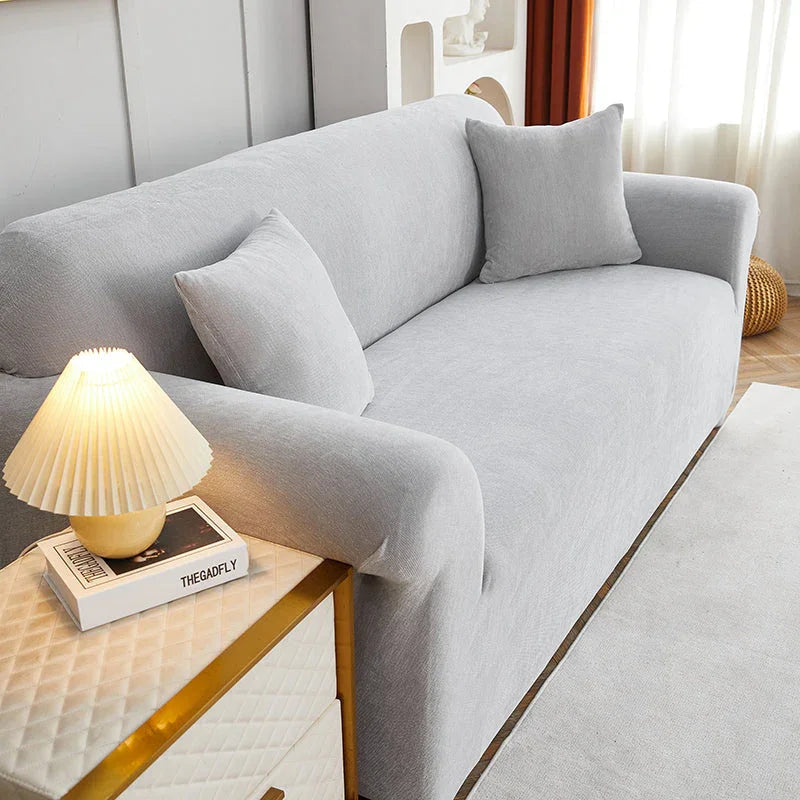 Housse de canapé Luma · Gris clair · Extensible (vue 2)