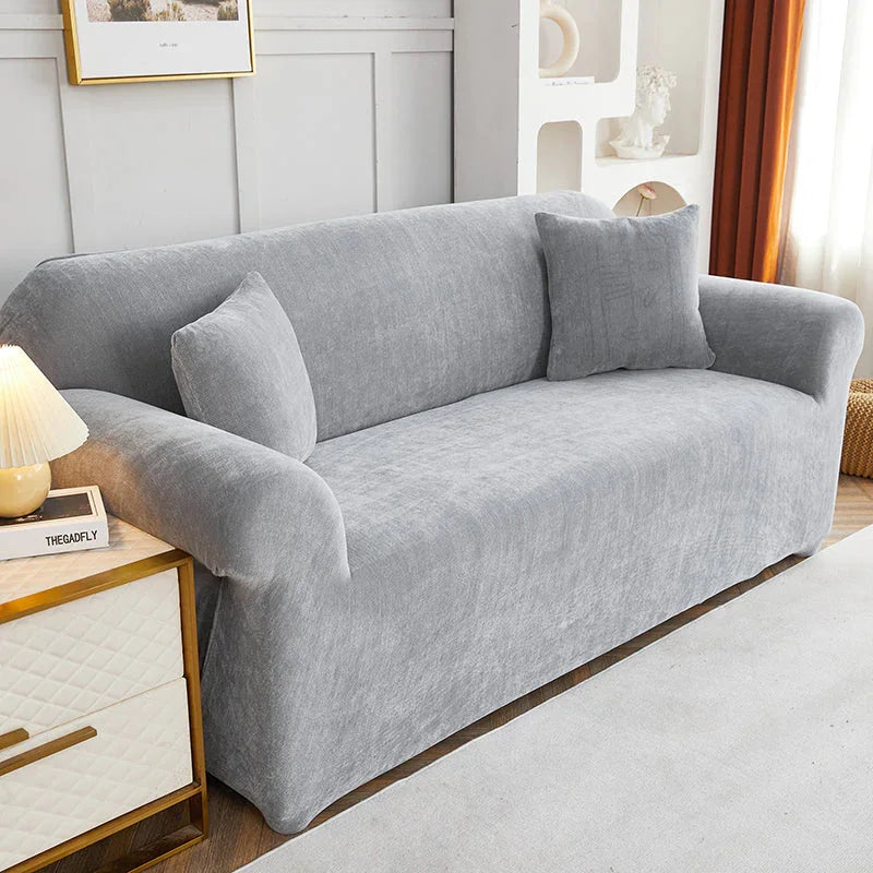 Housse de canapé Luma · Gris souris · Extensible (vue 3)