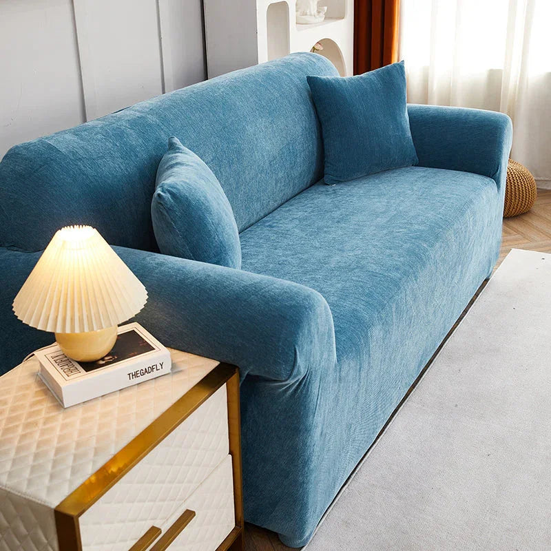Housse de canapé Luma · Bleu pétrole · Extensible (vue 2)