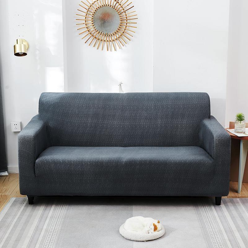 Housse de canapé Motif moucheté · Gris anthracite · Extensible