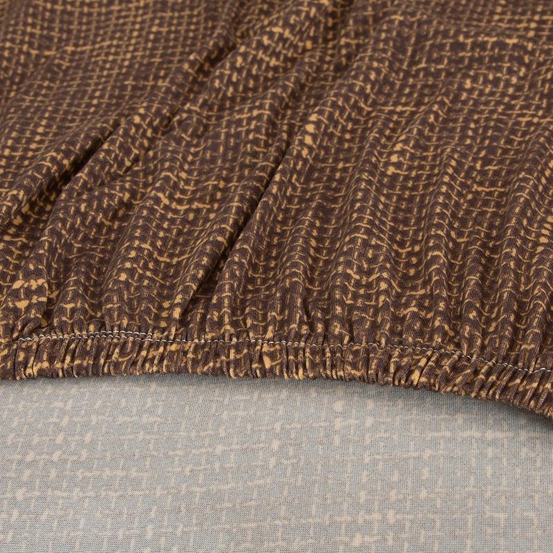 Housse de canapé Motif moucheté · Marron et or · Extensible (vue 3)
