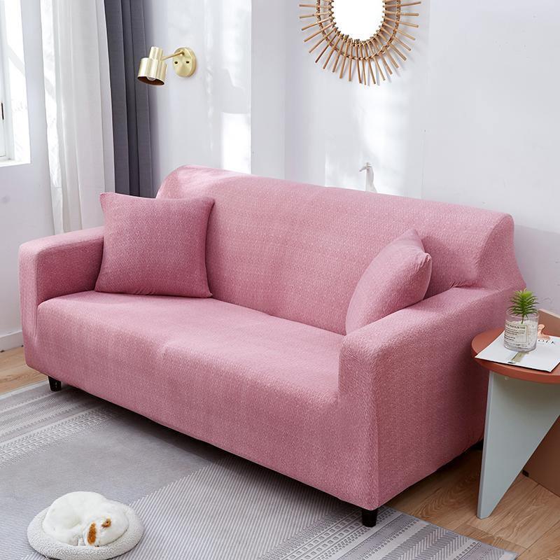Housse de canapé Motif moucheté · Rose bonbon · Extensible