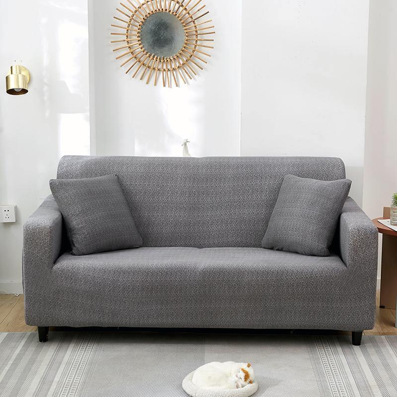 Housse de canapé Motif moucheté · Gris · Extensible