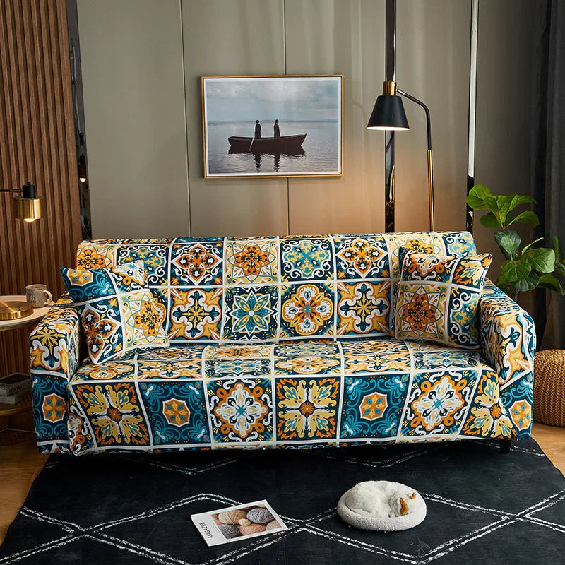 Housse de canapé Vanissime · Imprimé · Extensible