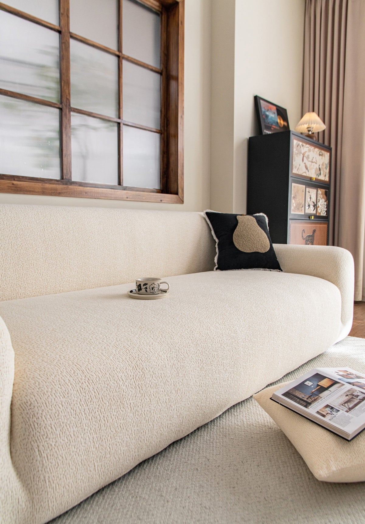 Housse de canapé Veloura · Beige · Extensible