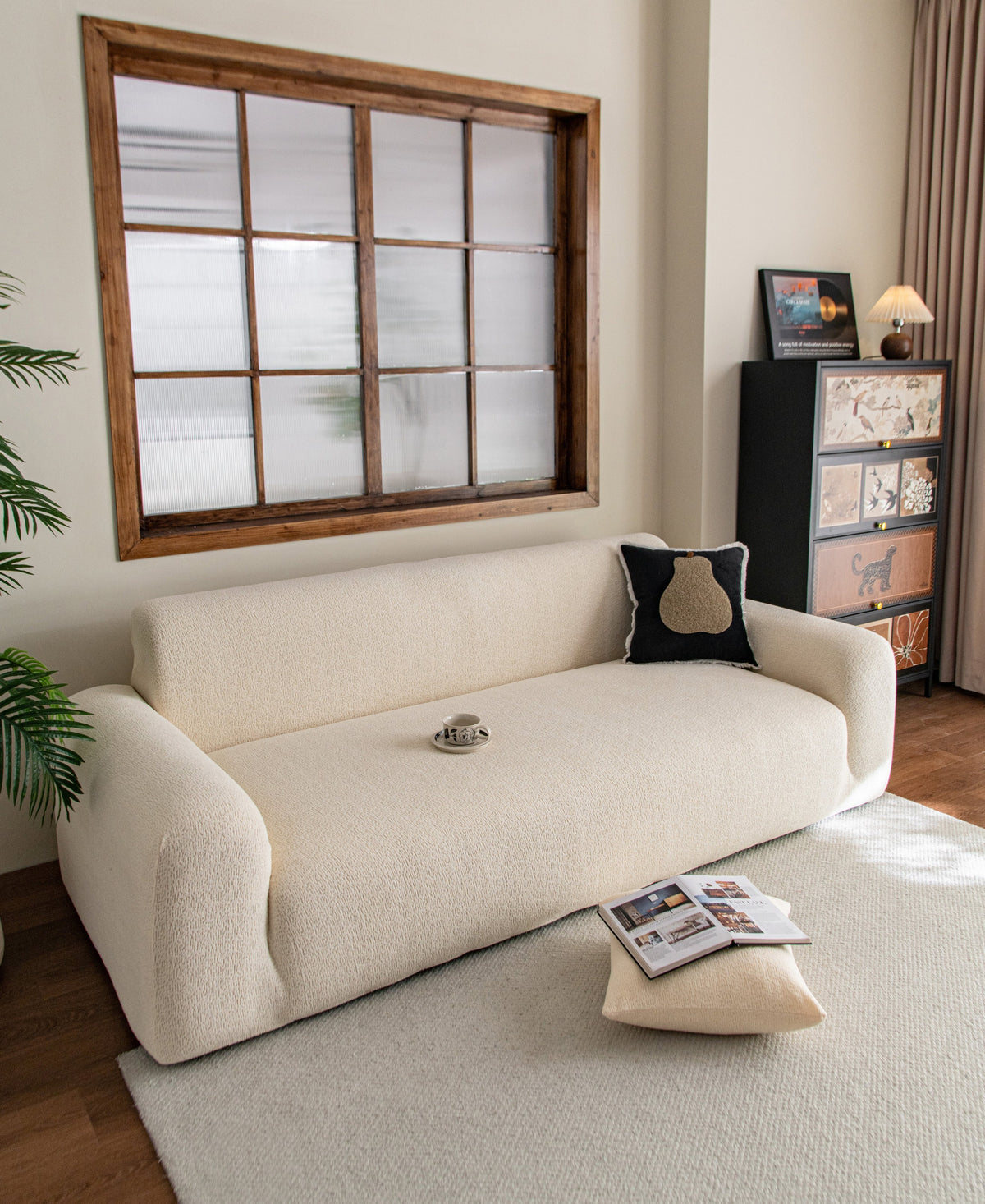 Housse de canapé Veloura · Beige · Extensible (vue 2)