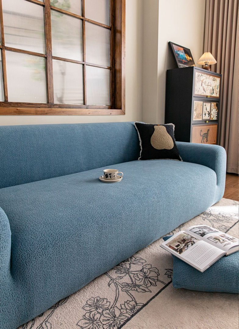Housse de canapé Veloura · Bleu · Extensible