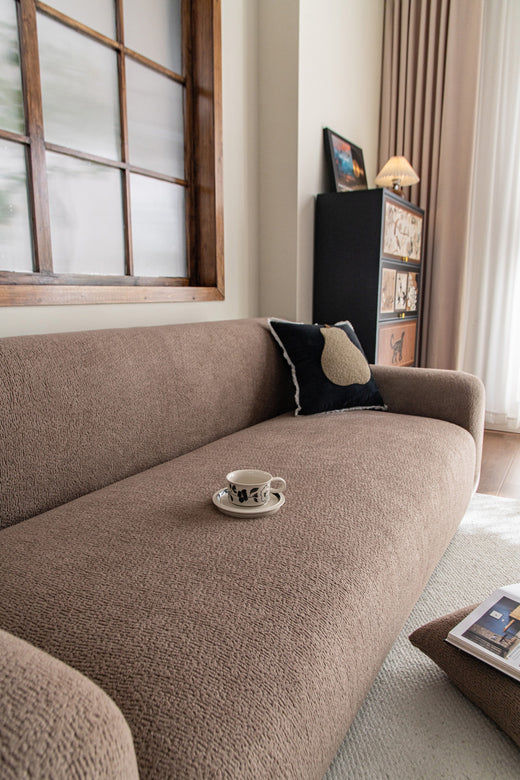 Housse de canapé Veloura · Chocolat · Extensible