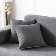 Housse de coussin Jacquard losange · Noir