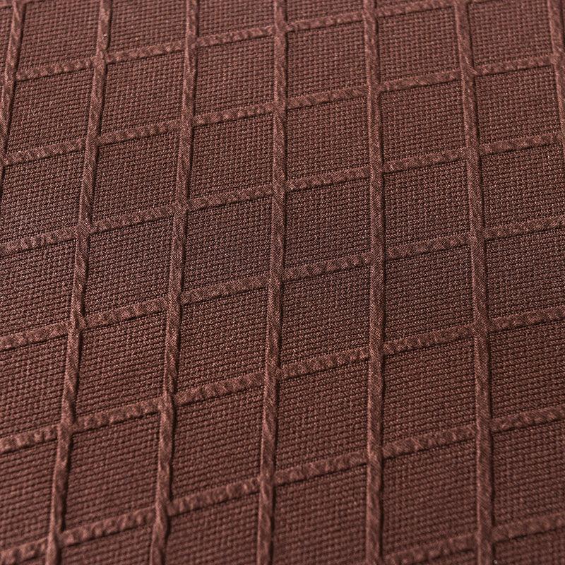 Housse de canapé Jacquard losange · Marron · Extensible (vue 7)