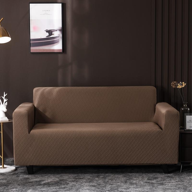 Housse de canapé Jacquard losange · Tabac · Extensible