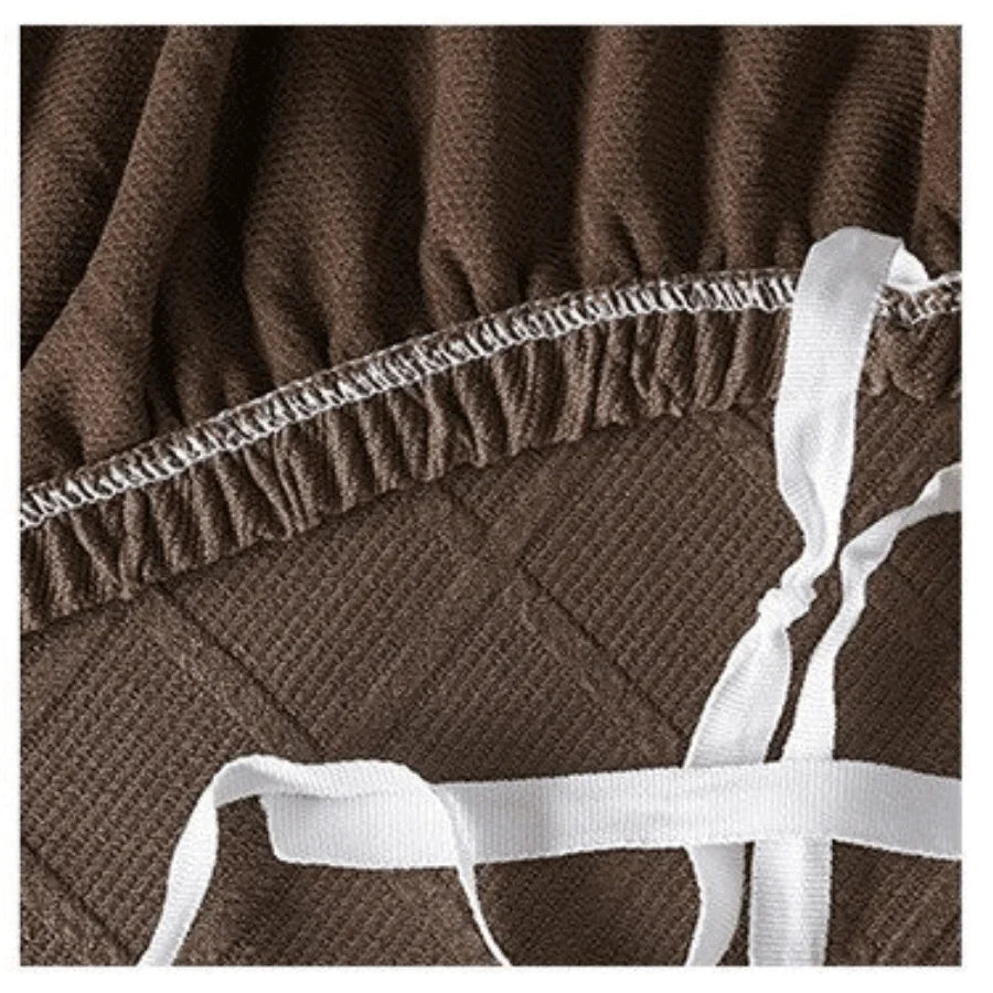 Housse de canapé Jacquard losange · Tabac · Extensible (vue 4)