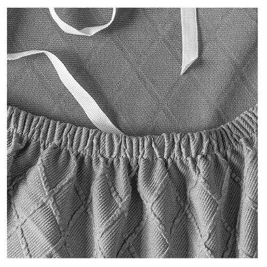 Housse de canapé Jacquard losange · Gris clair · Extensible (vue 5)