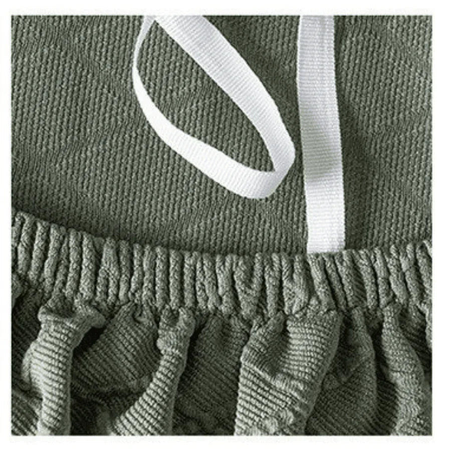 Housse de canapé Jacquard losange · Vert sauge clair · Extensible (vue 4)