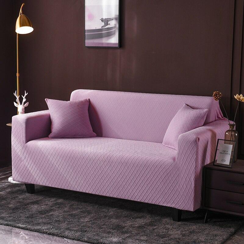 Housse de canapé Jacquard losange · Parme · Extensible