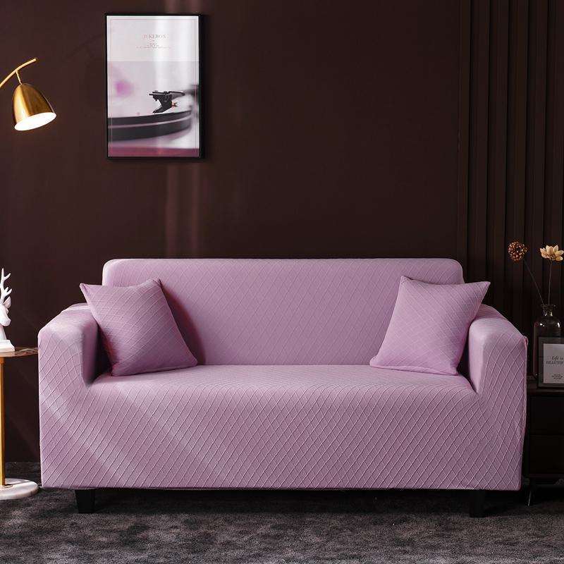Housse de canapé Jacquard losange · Parme · Extensible (vue 2)