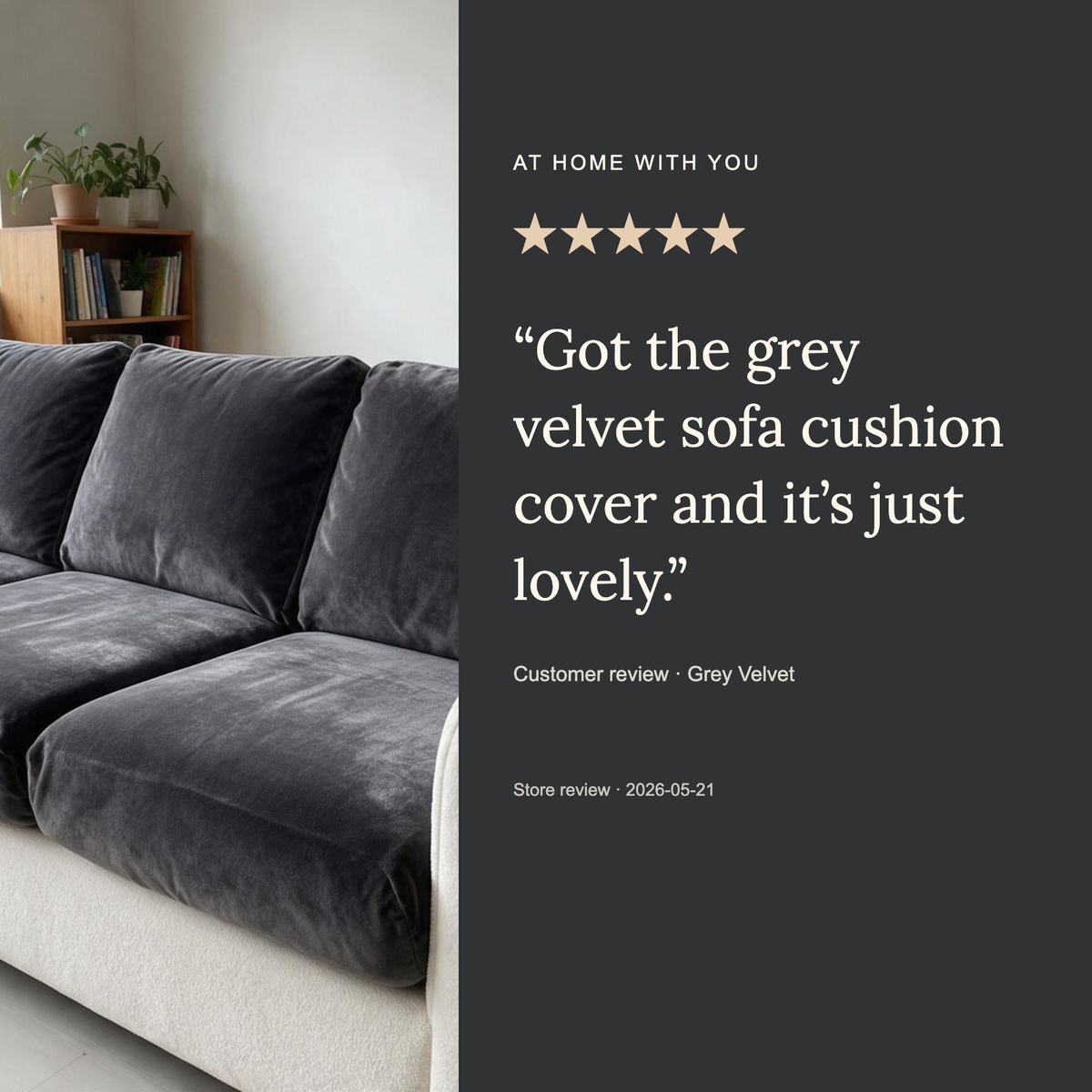 Housse de coussin de canapé Velours · Gris · Extensible