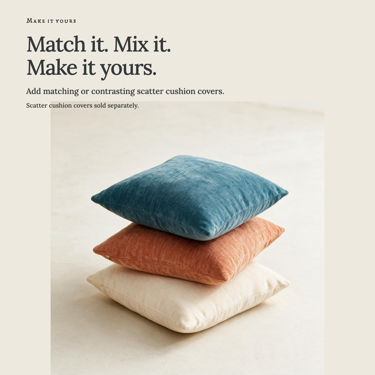 Housse de coussin de canapé Luma · Gris souris · Extensible — Associez les couleurs à votre intérieur