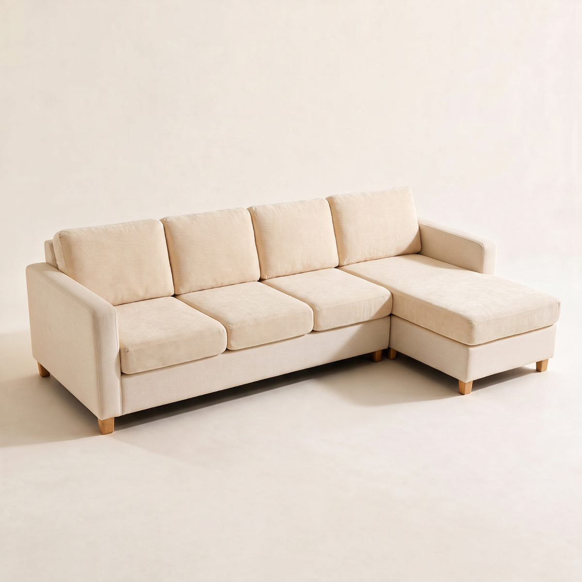 Housse de coussin de canapé Luma · Beige · Extensible — Vue d’ensemble