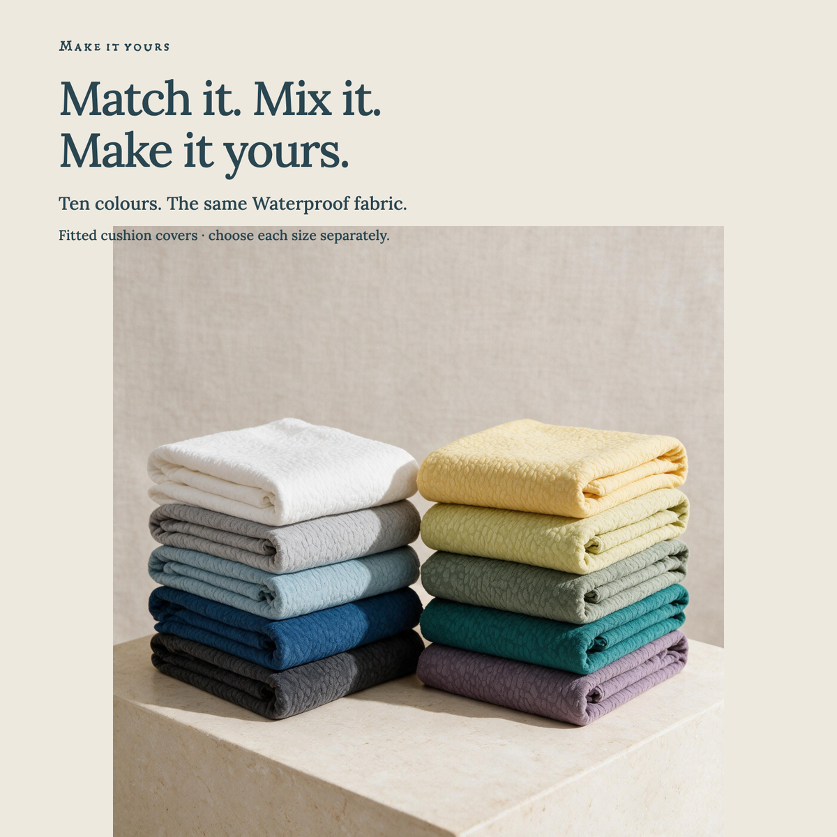Housse de coussin de canapé Imperméable · Bleu ciel — Associez les couleurs à votre intérieur