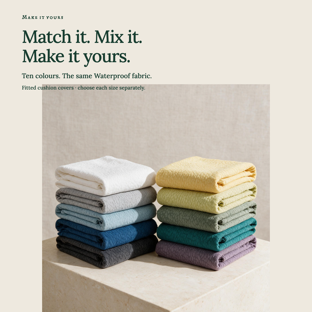 Housse de coussin de canapé Imperméable · Vert forêt — Associez les couleurs à votre intérieur
