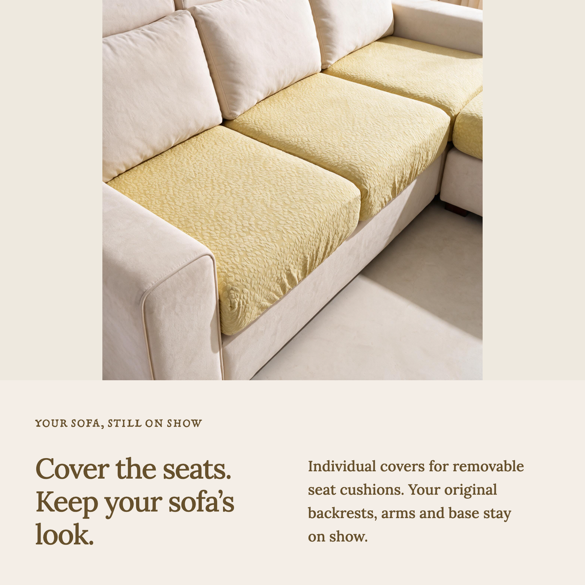 Housse de coussin de canapé Imperméable · Jaune oie — Une housse pour chaque coussin