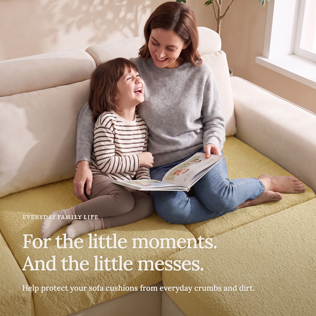Housse de coussin de canapé Imperméable · Jaune oie — Les petits moments du quotidien