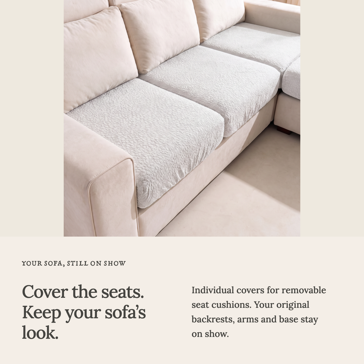 Housse de coussin de canapé Imperméable · Blanc — Une housse pour chaque coussin