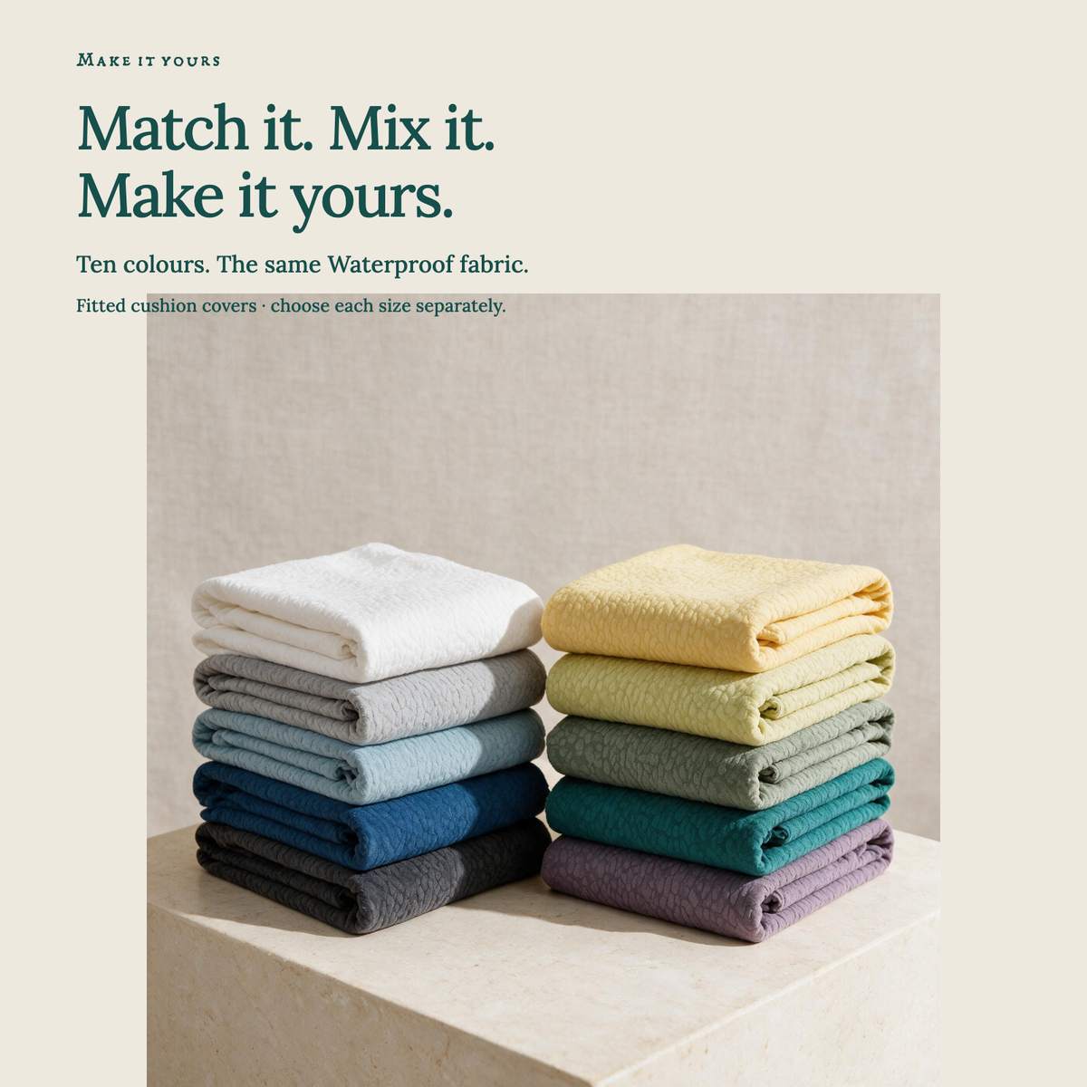 Housse de coussin de canapé Imperméable · Vert émeraude — Associez les couleurs à votre intérieur