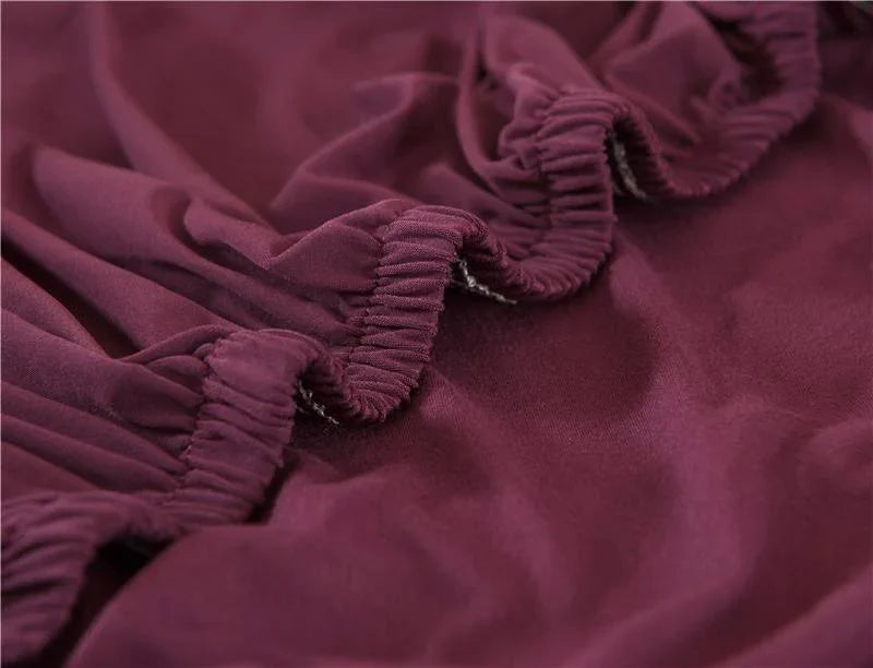 Housse de canapé d'angle Unie · Prune · Extensible (vue 4)