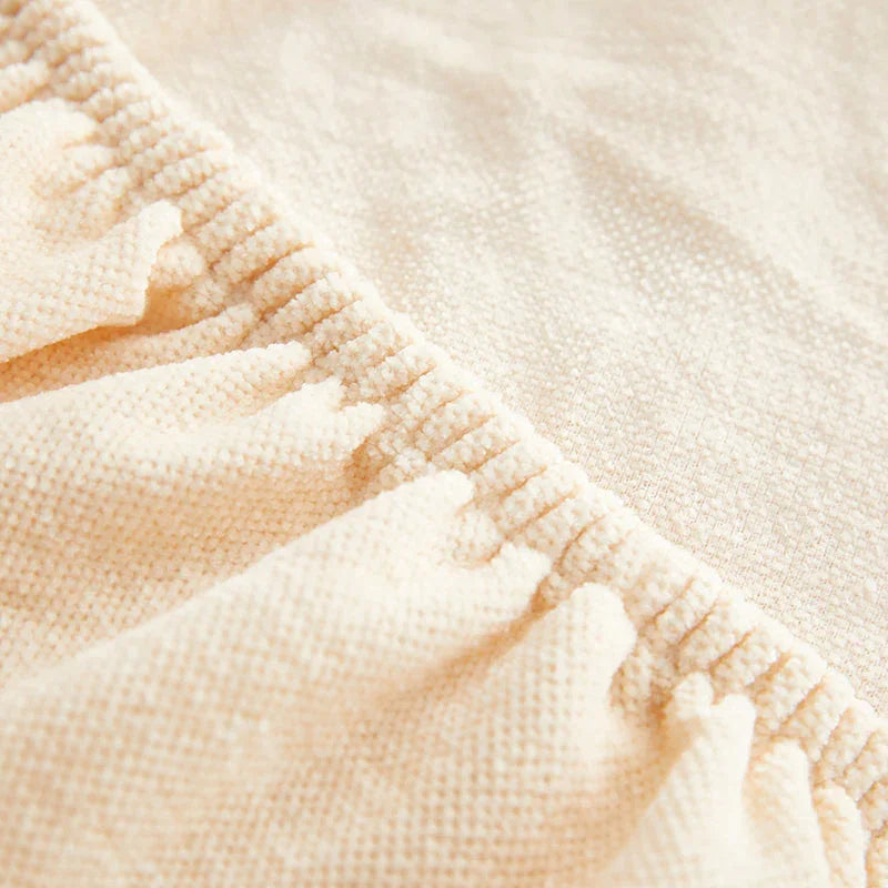 Housse de canapé d'angle Luma · Beige · Extensible (vue 5)