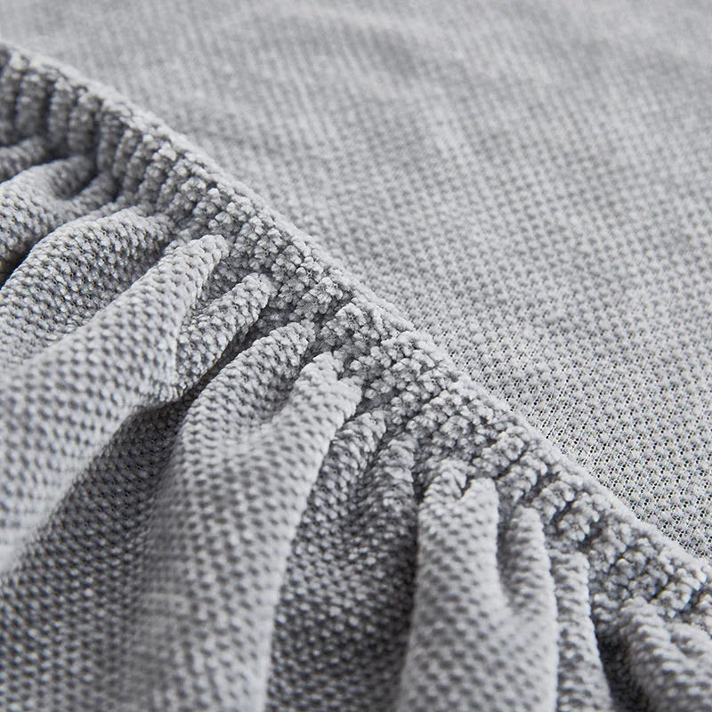 Housse de canapé d'angle Luma · Gris souris · Extensible (vue 5)