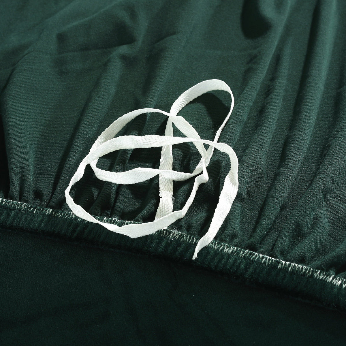 Housse de canapé d'angle Velours · Vert foncé · Extensible (vue 4)