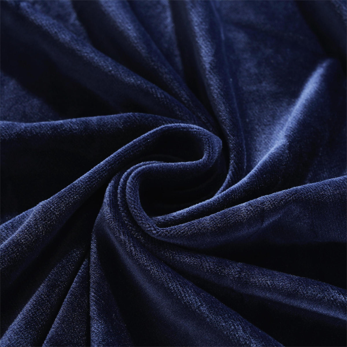 Housse de canapé d'angle Velours · Bleu marine · Extensible (vue 3)