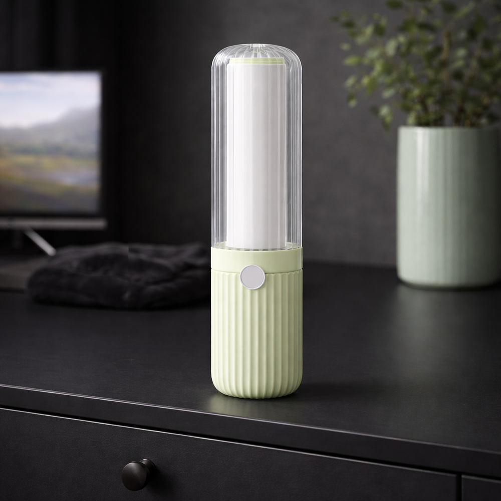 Mini rouleau adhésif réutilisable · Vert matcha