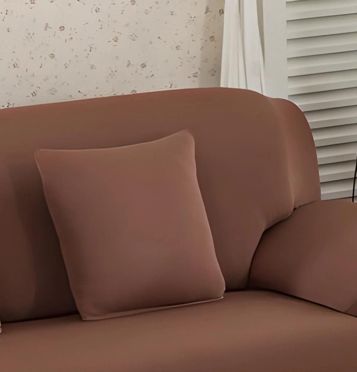 Housse de coussin Unie · Acajou