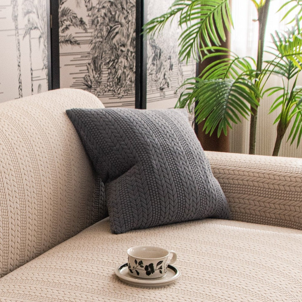 Housse de coussin Braelyn · Grège