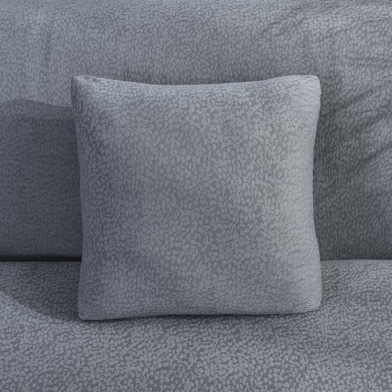 Housse de coussin Tissu cloqué Imperméable · Gris foncé