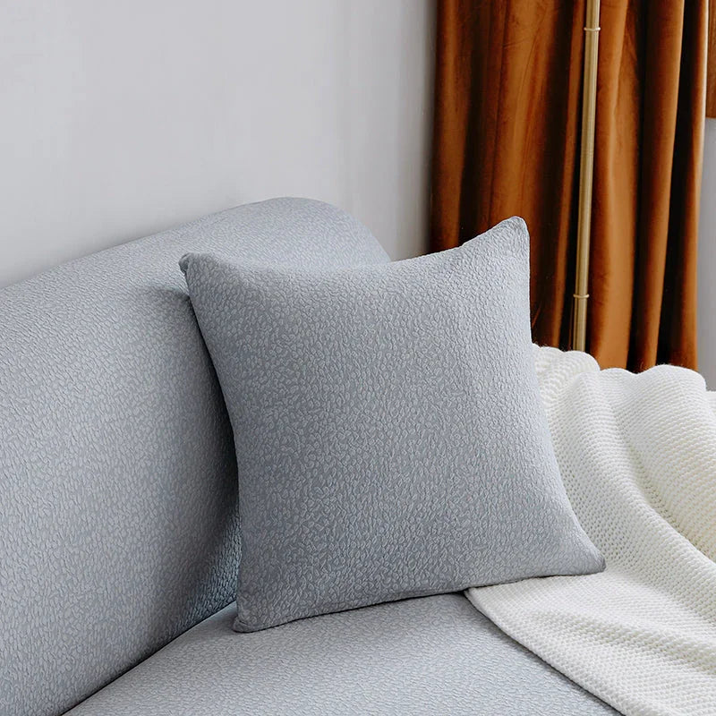 Housse de coussin - Gaze à bulles - Gris clair - Imperméable