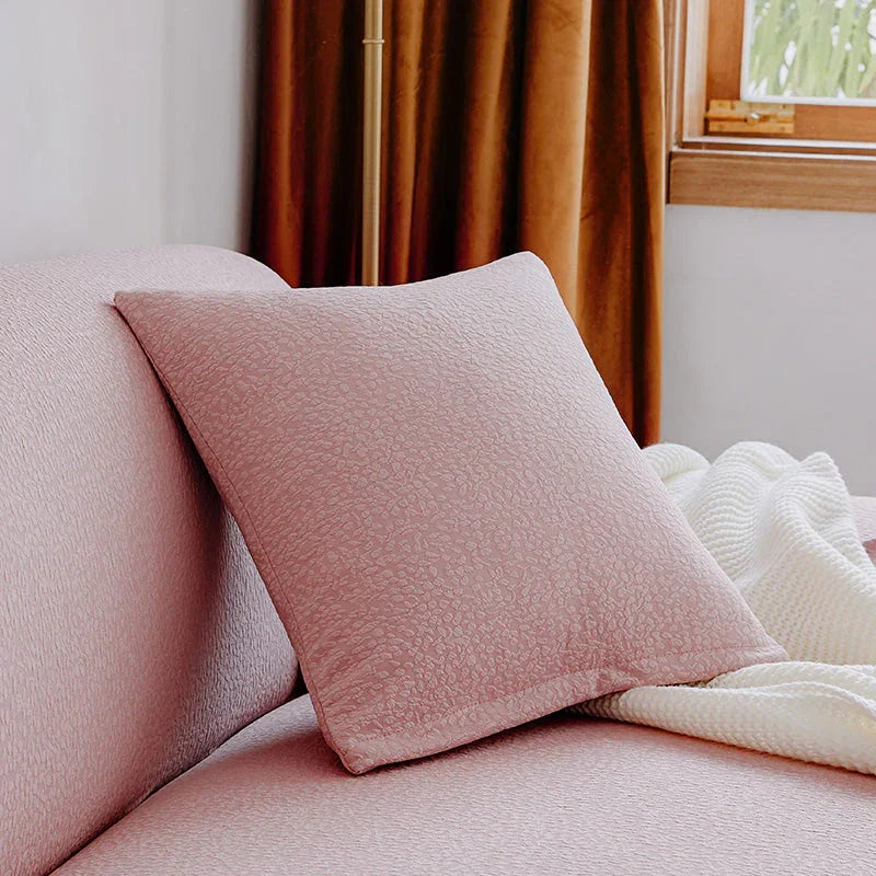 Housse de coussin Tissu cloqué Imperméable · Rose pâle
