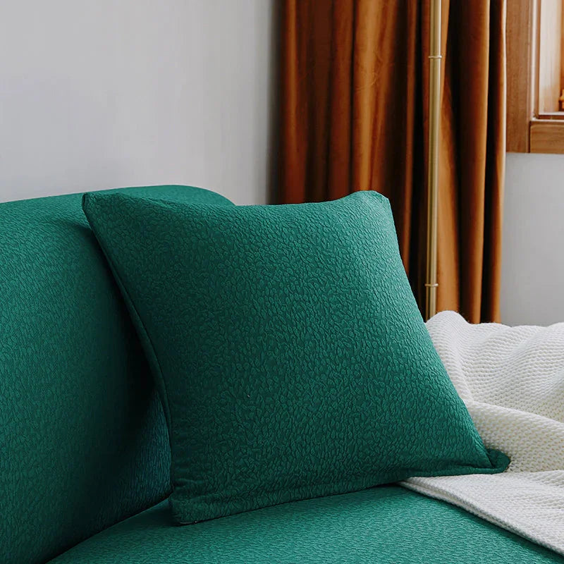 Housse de coussin Tissu cloqué Imperméable · Vert sapin