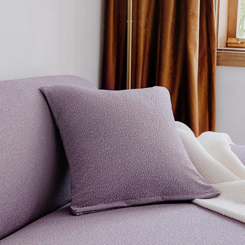 Housse de coussin Tissu cloqué Imperméable · Violet taro