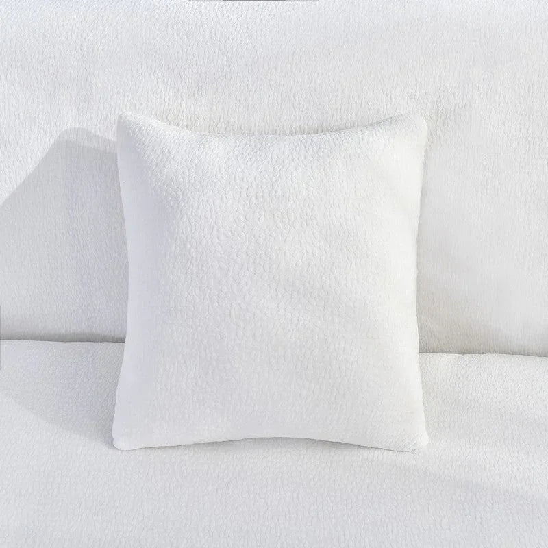 Housse de coussin Tissu cloqué Imperméable · Blanc
