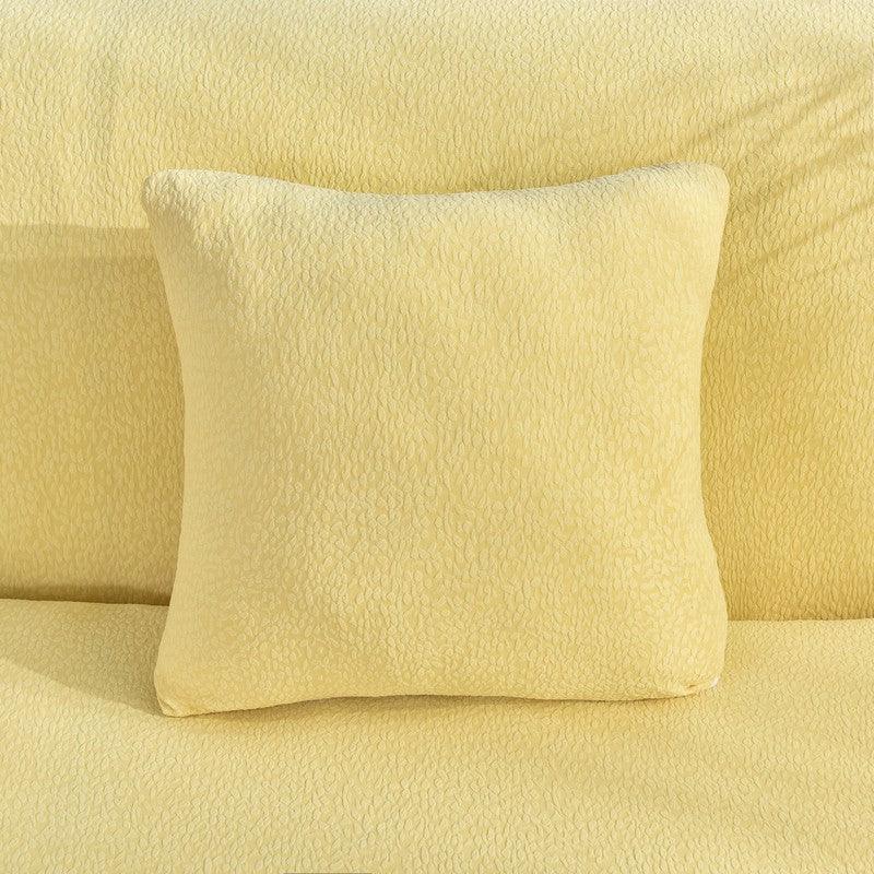 Housse de coussin Tissu cloqué Imperméable · Jaune