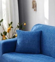 Housse de coussin Effet chiné · Bleu